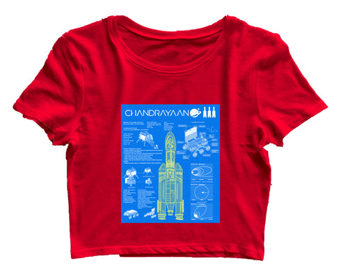 Chandrayaan 3 - ISRO Womens Crop Tops