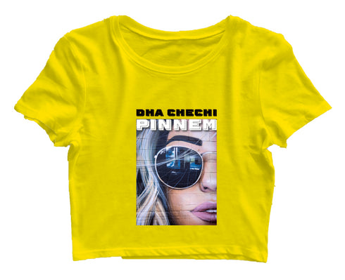 Dha Chechi Pinnem Malayalam Kerala Womens Crop Tops