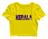 Kerala Word Art Malayalam Kerala Womens Crop Tops