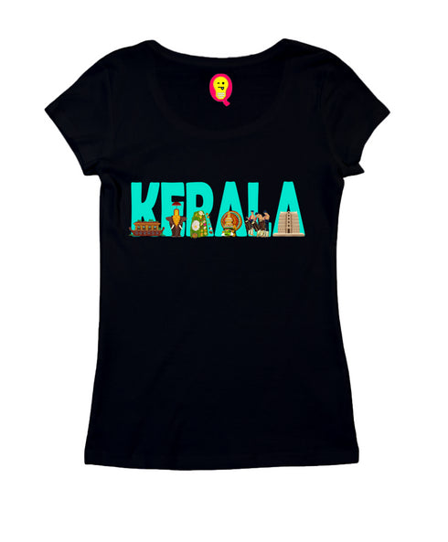 Kerala Word Art Malayalam Kerala Womens Tshirts