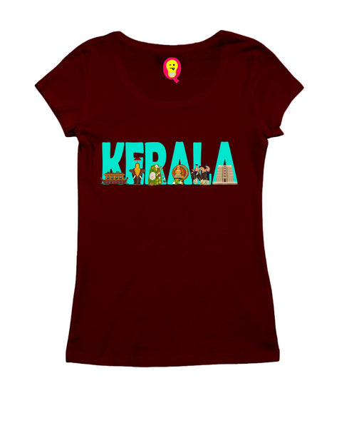 Kerala Word Art Malayalam Kerala Womens Tshirts