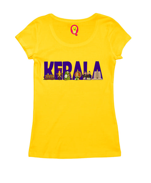 Kerala Word Art Malayalam Kerala Womens Tshirts