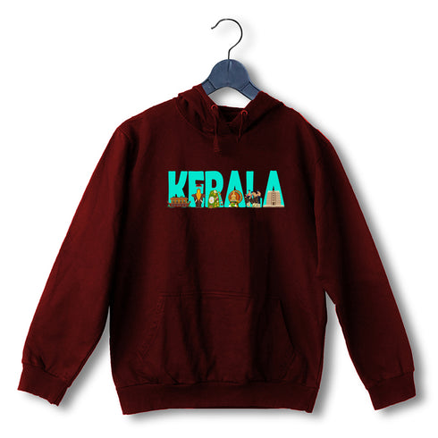 Kerala Word Art Malayalam Kerala Hooded SweatShirts
