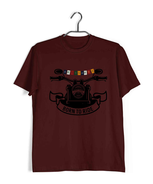 Wanderlust Travel Travel LADAKH FLAG ON BIKE Custom Printed Graphic Design T-Shirt for Men