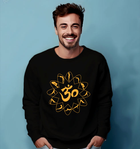 Quirkipedia OM SURYANAMASKAR YOGA YOGA Fitness, Positivity, Mindfulness Unisex Sweatshirts