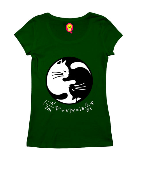 Quirkipedia SCHRODINGERS EQUATION YIN YANG PHYSICS Science, Nerd, Geeky Womens Tshirts