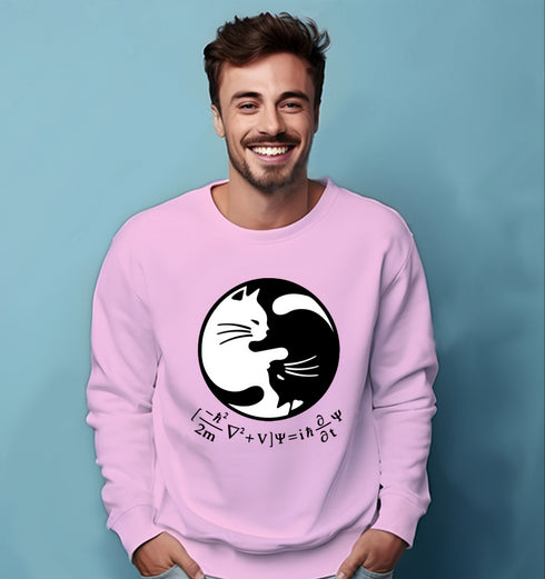 Quirkipedia SCHRODINGERS EQUATION YIN YANG PHYSICS Science, Nerd, Geeky Unisex Sweatshirts