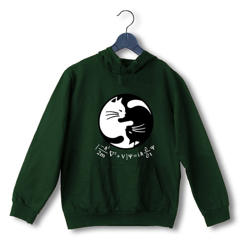 Quirkipedia SCHRODINGERS EQUATION YIN YANG PHYSICS Science, Nerd, Geeky Hooded SweatShirts