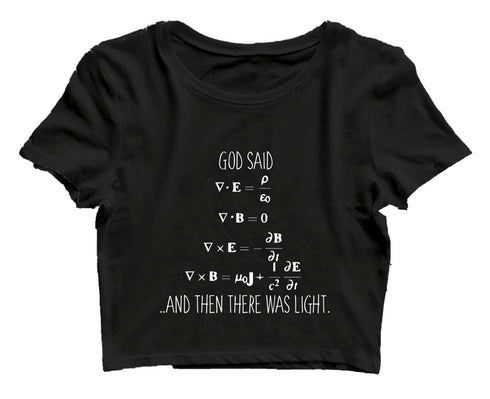 Quirkipedia PHYSICS MAXWELLS EQUATIONS PHYSICS Science, Nerd, Geeky Womens Crop Tops