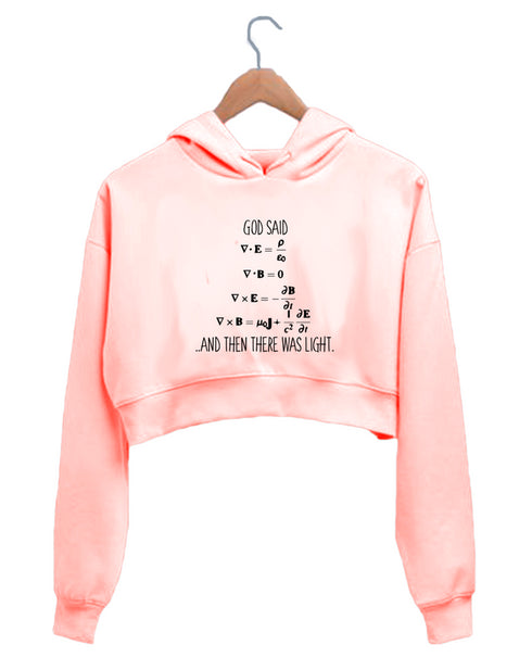 Quirkipedia PHYSICS MAXWELLS EQUATIONS PHYSICS Science, Nerd, Geeky Womens Crop Hoodies