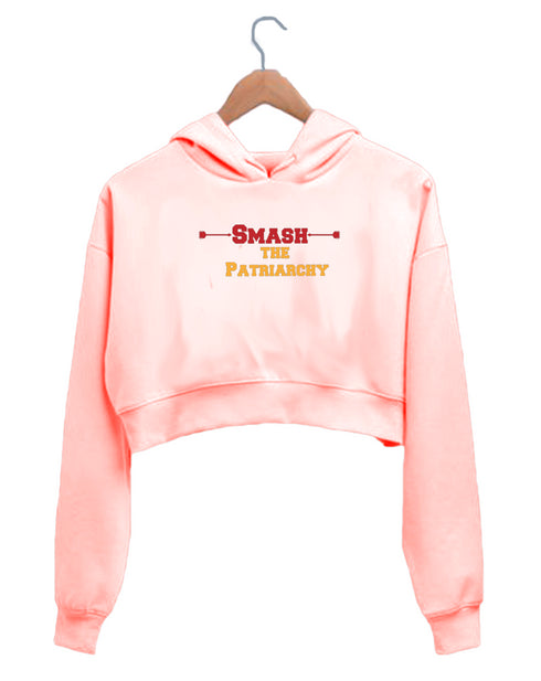 Quirkipedia Smash the Patriarchy Feminism Feminista, Womens Crop Hoodies