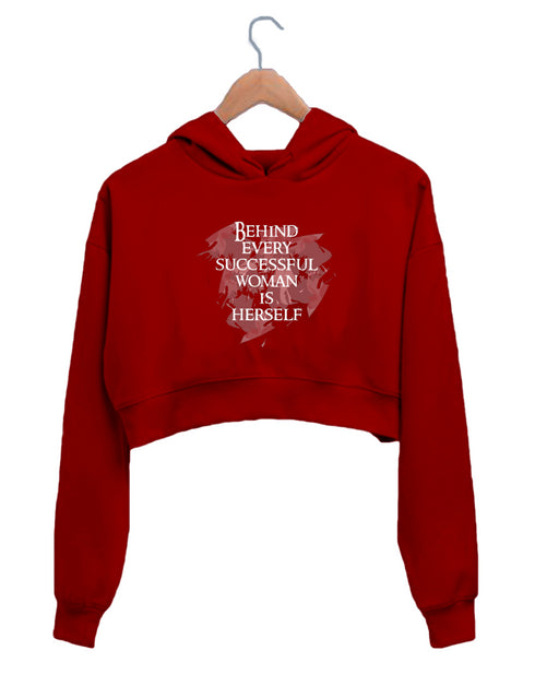 Quirkipedia Behind every successful woman is herself Feminism Feminista, Womens Crop Hoodies