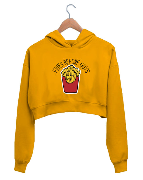 Quirkipedia Fries before Guys Feminism Feminista, Womens Crop Hoodies