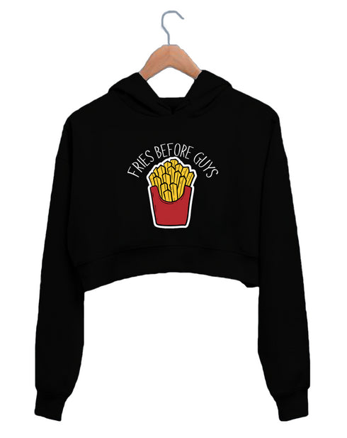 Quirkipedia Fries before Guys Feminism Feminista, Womens Crop Hoodies