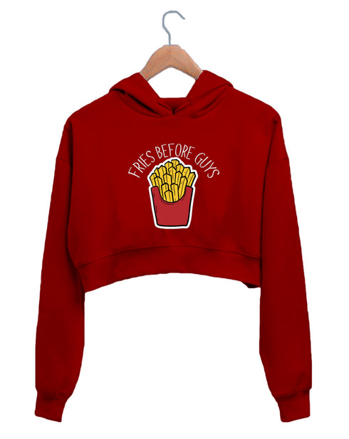 Quirkipedia Fries before Guys Feminism Feminista, Womens Crop Hoodies