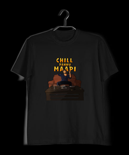 Vijay Chill Pannu Maapi Tamil Artist Mens TShirts