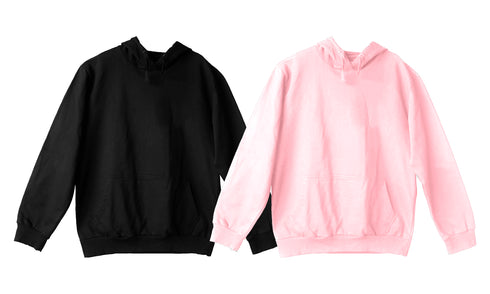 Aaramkhor Combo Gift Pack of 2 Hoodie Black Navy Blue Tshirts for Men