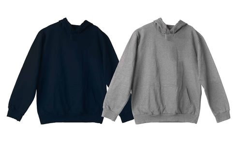 Aaramkhor Combo Gift Pack of 2 Hoodie Black Navy Blue Tshirts for Men