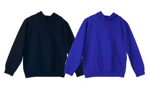 Aaramkhor Combo Gift Pack of 2 Hoodie Black Navy Blue Tshirts for Men