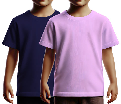 Aaramkhor Combo Gift Pack of 2 Kids Black Navy Blue Tshirts for Kids