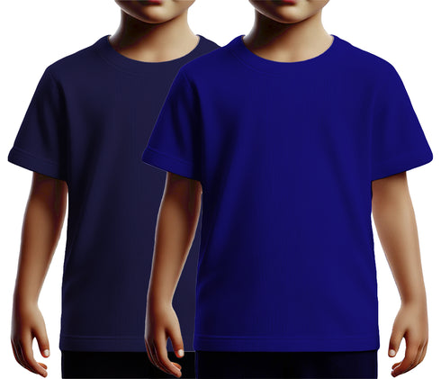 Aaramkhor Combo Gift Pack of 2 Kids Black Navy Blue Tshirts for Kids