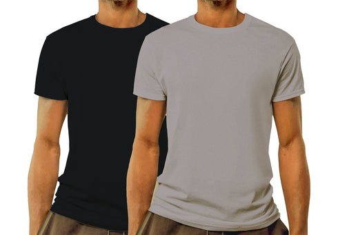 Aaramkhor Combo Gift Pack of 2 Model Men Black Navy Blue Tshirts for Men