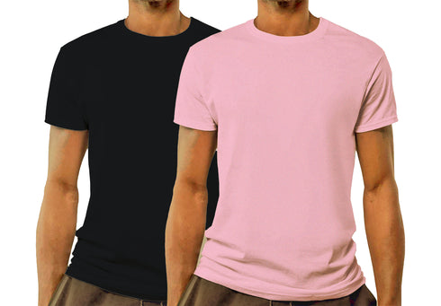 Aaramkhor Combo Gift Pack of 2 Model Men Black Navy Blue Tshirts for Men