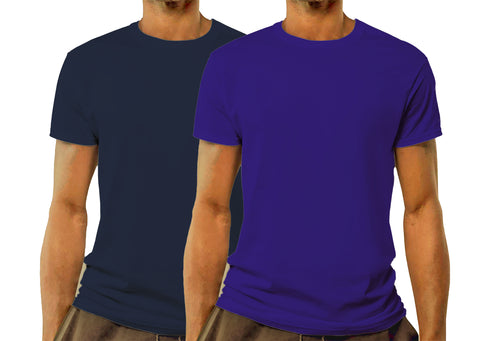 Aaramkhor Combo Gift Pack of 2 Model Men Black Navy Blue Tshirts for Men