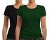 Aaramkhor Combo Gift Pack of 2 New women black navyblue Tshirts for Women