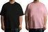 Aaramkhor Combo Gift Pack of 2 Plussize Black Navy Blue Tshirts for Men