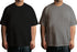Aaramkhor Combo Gift Pack of 2 Plussize Black Navy Blue Tshirts for Men