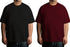 Aaramkhor Combo Gift Pack of 2 Plussize Black Navy Blue Tshirts for Men