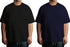 Aaramkhor Combo Gift Pack of 2 Plussize Black Navy Blue Tshirts for Men