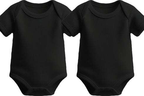 Aaramkhor Combo Gift Pack of 2 Romper Black Baby Blue Tshirts for Men