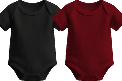 Aaramkhor Combo Gift Pack of 2 Romper Black Baby Blue Tshirts for Men