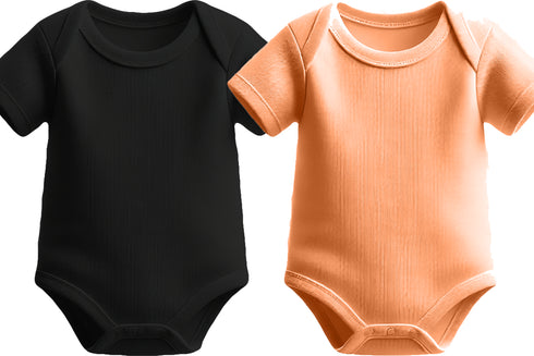 Aaramkhor Combo Gift Pack of 2 Romper Black Baby Blue Tshirts for Men