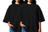 Aaramkhor Combo Gift Pack of 2 Womens_Oversized Black Navy Blue Tshirts for Women