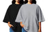 Aaramkhor Combo Gift Pack of 2 Womens_Oversized Black Navy Blue Tshirts for Women
