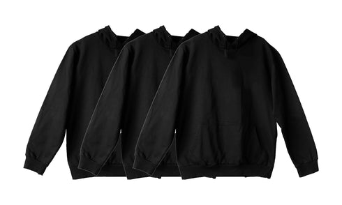 Aaramkhor Combo Gift Pack of 3 Hoodie Black Navy Blue Lavender Tshirts for Men