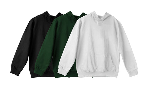 Aaramkhor Combo Gift Pack of 3 Hoodie Black Navy Blue Lavender Tshirts for Men