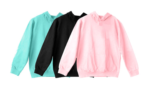 Aaramkhor Combo Gift Pack of 3 Hoodie Black Navy Blue Lavender Tshirts for Men