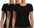 Aaramkhor Combo Gift Pack of 3 New women black navyblue babypink Tshirts for Women