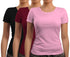 Aaramkhor Combo Gift Pack of 3 New women black navyblue babypink Tshirts for Women