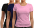 Aaramkhor Combo Gift Pack of 3 New women black navyblue babypink Tshirts for Women
