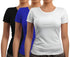 Aaramkhor Combo Gift Pack of 3 New women black navyblue babypink Tshirts for Women
