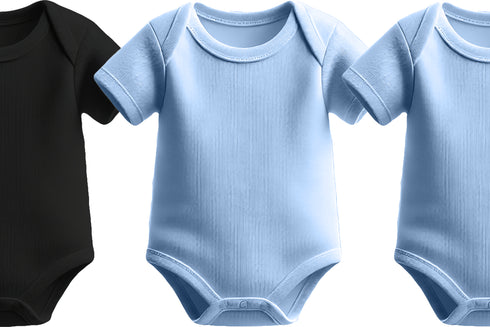 Aaramkhor Combo Gift Pack of 3 Romper Black Baby Blue Pista Green Tshirts for Men