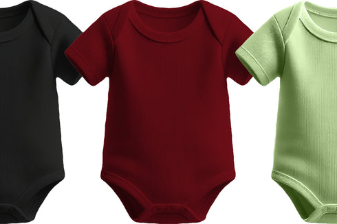 Aaramkhor Combo Gift Pack of 3 Romper Black Baby Blue Pista Green Tshirts for Men