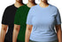 Aaramkhor Combo Gift Pack of 3 Womens Plussize Black Navy Blue Grey Tshirts for Women