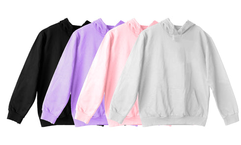 Aaramkhor Combo Gift Pack of 4 Hoodie Black Navy Blue Lavender White Tshirts for Men