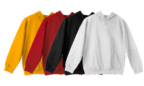 Aaramkhor Combo Gift Pack of 4 Hoodie Black Navy Blue Lavender White Tshirts for Men